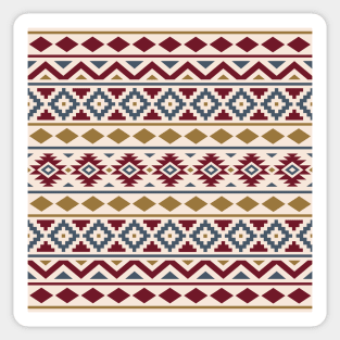 Aztec Essence Pattern Blue Red Gld Crm Sticker